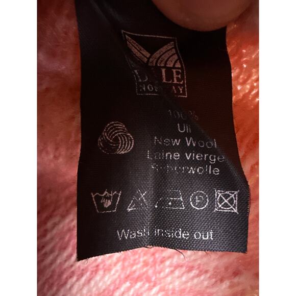 Dale of Norway Peace Knit Sweater Qtr Zip Womens Medium Pink 100% New Wool - Picture 10 of 15